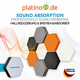 Edition &quote;LOFT&quote; Honeycomb - 9 absorbers made of Basotect ® - Colour: Snow + Anthracite + Juice + Platinum