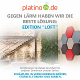 Edition &quote;LOFT&quote; Honeycomb - 9 absorbers made of Basotect ® - Colour: Platinum + Anthracite + Scandic + Red Pepper