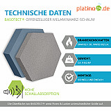 Edition &quote;LOFT&quote; Honeycomb - 9 absorbers made of Basotect ® - Colour: Platinum + Anthracite + Scandic + Red Pepper