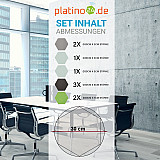 Edition &quote;LOFT&quote; Honeycomb - 9 absorbers made of Basotect ® - Colour: Platinum + Anthracite + Lime + Aqua