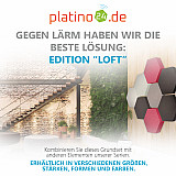 Edition &quote;LOFT&quote; Honeycomb - 9 absorbers made of Basotect ® - Colour: Platinum + Anthracite + Magenta + Aqua