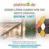 Edition &quote;LOFT&quote; Honeycomb - 9 absorbers made of Basotect ® - Colour: Snow + Anthracite + Bibo + Juice + Magenta