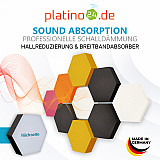 Edition &quote;LOFT&quote; Honeycomb - 9 absorbers made of Basotect ® - Colour: Snow + Anthracite + Bibo + Juice + Magenta