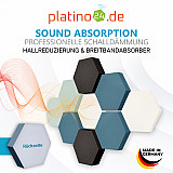 Edition &quote;LOFT&quote; Honeycomb - 9 Absorber aus Basotect ® - Farbe: Snow + Maritim + Anthracite + Aqua