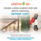 Edition &quote;LOFT&quote; Honeycomb - 9 Absorber aus Basotect ® - Farbe: Snow + Aqua + Anthracite + Red Pepper