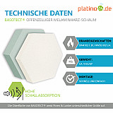 Edition &quote;LOFT&quote; Honeycomb - 9 Absorber aus Basotect ® - Farbe: Snow + Aqua + Anthracite + Red Pepper