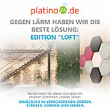 Edition &quote;LOFT&quote; Honeycomb - 9 absorbers made of Basotect ® - Colour: Snow + Aqua + Anthracite + Magenta