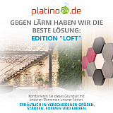 Edition &quote;LOFT&quote; Honeycomb - 9 absorbers made of Basotect ® - Colour: Snow + Platinum + Anthracite + Magenta