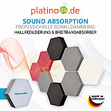 Edition &quote;LOFT&quote; Honeycomb - 9 absorbers made of Basotect ® - Colour: Snow + Platinum + Anthracite + Magenta