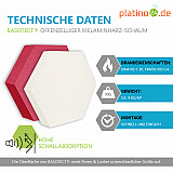 Edition &quote;LOFT&quote; Honeycomb - 9 absorbers made of Basotect ® - Colour: Snow + Platinum + Anthracite + Magenta