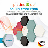 Edition &quote;LOFT&quote; Honeycomb - 9 Absorber aus Basotect ® - Farbe: Snow + Ocean + Anthracite + Magenta