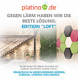 Edition &quote;LOFT&quote; Honeycomb - 9 absorbers made of Basotect ® - Colour: Snow + Lime + Anthracite + Magenta