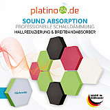 Edition &quote;LOFT&quote; Honeycomb - 9 absorbers made of Basotect ® - Colour: Snow + Lime + Anthracite + Magenta