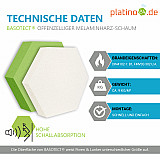 Edition &quote;LOFT&quote; Honeycomb - 9 absorbers made of Basotect ® - Colour: Snow + Lime + Anthracite + Magenta