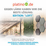 Edition &quote;LOFT&quote; Honeycomb - 6 absorbers made of Basotect ® - Colour: Platinum + Denim + Anthracite