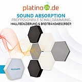 Edition &quote;LOFT&quote; Honeycomb - 6 absorbers made of Basotect ® - Colour: Platinum + Snow + Anthracite