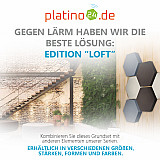 Edition &quote;LOFT&quote; Honeycomb - 6 Absorber aus Basotect ® - Farbe: Aqua + Anthracite + Scandic