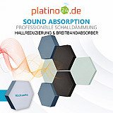 Edition &quote;LOFT&quote; Honeycomb - 6 Absorber aus Basotect ® - Farbe: Aqua + Anthracite + Scandic