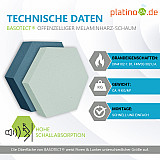 Edition &quote;LOFT&quote; Honeycomb - 6 Absorber aus Basotect ® - Farbe: Aqua + Anthracite + Scandic