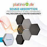 Edition &quote;LOFT&quote; Honeycomb - 6 Absorber aus Basotect ® - Farbe: Anthracite + Platinum + Anthracite