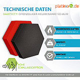 Edition &quote;LOFT&quote; Honeycomb - 6 Absorber aus Basotect ® - Farbe: Anthracite + Red Pepper + Anthracite