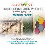 Edition &quote;LOFT&quote; Honeycomb - 6 absorbers made of Basotect ® - Colour: Red Pepper + Anthracite + Scandic + Bibo + Lime + Crimson