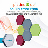 Edition &quote;LOFT&quote; Honeycomb - 6 absorbers made of Basotect ® - Colour: Lime + Scandic + Crimson