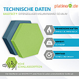 Edition &quote;LOFT&quote; Honeycomb - 6 absorbers made of Basotect ® - Colour: Lime + Scandic + Crimson