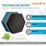 Edition &quote;LOFT&quote; Honeycomb - 6 absorbers made of Basotect ® - Colour: Anthracite + Maritim + Crimson