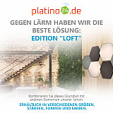 Edition &quote;LOFT&quote; Honeycomb - 6 absorbers made of Basotect ® - Colour: Anthracite + Denim + Snow
