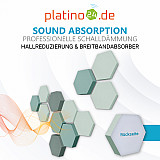 Edition &quote;LOFT&quote; Honeycomb - 12 Absorber aus Basotect ® - Farbe: Aqua + Ocean + Denim