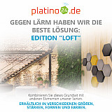 Edition &quote;LOFT&quote; Honeycomb - 12 absorbers made of Basotect ® - Colour: Platinum + Anthracite + Bibo
