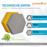 Edition &quote;LOFT&quote; Honeycomb - 12 absorbers made of Basotect ® - Colour: Platinum + Anthracite + Bibo