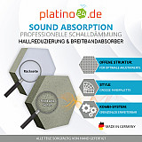 Edition &quote;LOFT&quote; Honeycomb - 12 Absorber aus Basotect ® - Farbe: Platinum + Anthracite + Concrete