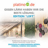 Edition &quote;LOFT&quote; Honeycomb - 12 absorbers made of Basotect ® - Colour: Platinum + Anthracite + Crimson