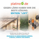 Edition &quote;LOFT&quote; Honeycomb - 12 Absorber aus Basotect ® - Farbe: Platinum + Anthracite + Juice