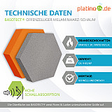 Edition &quote;LOFT&quote; Honeycomb - 12 Absorber aus Basotect ® - Farbe: Platinum + Anthracite + Juice