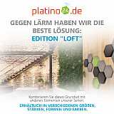 Edition &quote;LOFT&quote; Honeycomb - 12 Absorber aus Basotect ® - Farbe: Platinum + Anthracite + Lime