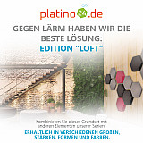 Edition &quote;LOFT&quote; Honeycomb - 12 Absorber aus Basotect ® - Farbe: Platinum + Anthracite + Magenta