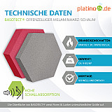 Edition &quote;LOFT&quote; Honeycomb - 12 Absorber aus Basotect ® - Farbe: Platinum + Anthracite + Magenta