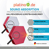 Edition &quote;LOFT&quote; Honeycomb - 12 Absorber aus Basotect ® - Farbe: Platinum + Anthracite + Magenta