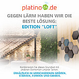 Edition &quote;LOFT&quote; Honeycomb - 12 Absorber aus Basotect ® - Farbe: Platinum + Anthracite + Maritim