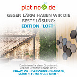 Edition &quote;LOFT&quote; Honeycomb - 12 Absorber aus Basotect ® - Farbe: Platinum + Anthracite + Scandic
