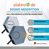 Edition &quote;LOFT&quote; Honeycomb - 12 Absorber aus Basotect ® - Farbe: Platinum + Anthracite + Scandic