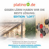 Edition &quote;LOFT&quote; Honeycomb - 12 absorbers made of Basotect ® - Colour: Platinum + Anthracite + Red Pepper