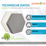 Edition &quote;LOFT&quote; Honeycomb - 12 absorbers made of Basotect ® - Colour: Platinum + Anthracite + Snow