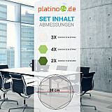 Edition &quote;LOFT&quote; Honeycomb - 9 absorbers made of Basotect ® - Colour: Snow + Lime + Kermit