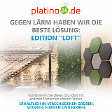 Edition &quote;LOFT&quote; Honeycomb - 8 Absorber aus Basotect ® - Farbe: Platinum + Anthracite + Kermit