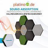 Edition &quote;LOFT&quote; Honeycomb - 8 Absorber aus Basotect ® - Farbe: Platinum + Anthracite + Kermit