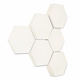 Edition &quote;LOFT&quote; Honeycomb - 6 Absorber aus Basotect ® - Farbe: Snow